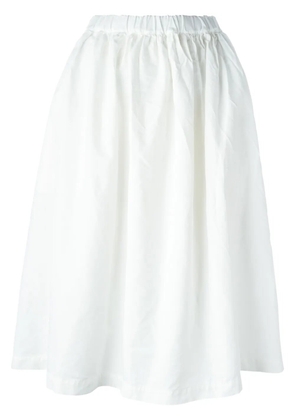 Comme Des Garçons Comme Des Garçons elastic waist pleated full midi skirt - White