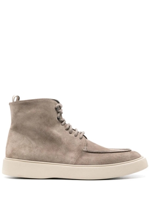 Officine Creative Frame 004 high-top suede sneakers - Neutrals