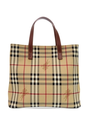 Burberry Pre-Owned 2000-2017 Haymarket Check Coated Canvas tote bag - Neutrals