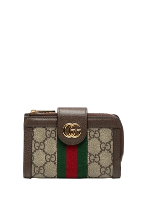 Gucci Pre-Owned 2016-2026 GG Supreme Web Ophidia Bifold Wallet small wallets - Brown