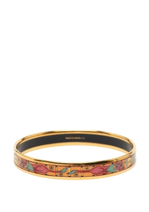 Hermès Pre-Owned 2000-2025 Narrow Animal Motif Enamel Bangle 62 costume bracelet - Gold