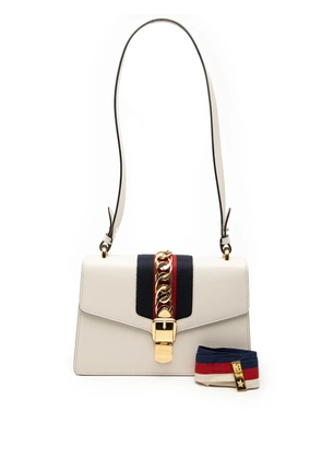 Gucci Pre-Owned 2016-2025 Small Leather Sylvie Web satchel - White