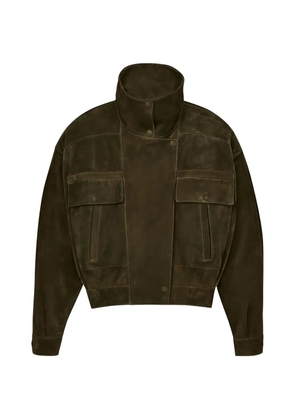 Saint Laurent pocket suede jacket - Green