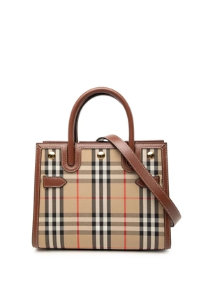 Burberry Pre-Owned 2018-2023 House Check Canvas Title satchel - Neutrals