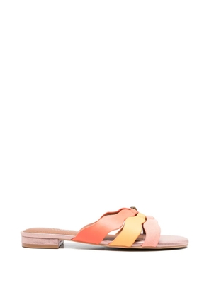 Kurt Geiger London Sun Wave ring-detail flat sandals - Orange