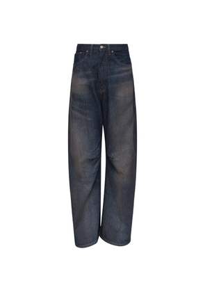 MM6 Maison Margiela faded-wash wide-leg denim jeans - Blue