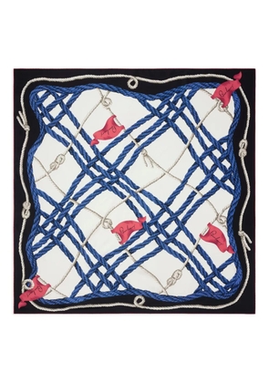 Burberry knot-check silk scarf - Blue