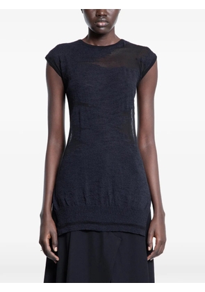 HALOS sheer sleeveless top - Black