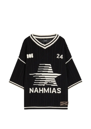 Nahmias V-neck graphic jersey - Black