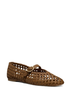 Stuart Weitzman Prima interwoven loafers - Brown