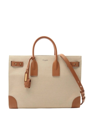 Saint Laurent Pre-Owned 2010-2026 Large Canvas Saint Laurent Sac de Jour Thin satchel - Neutrals