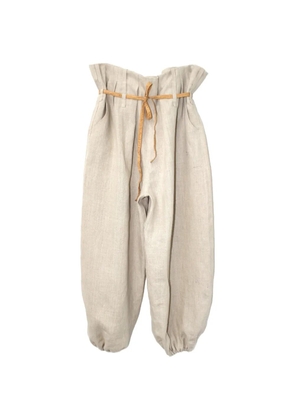 Anntian tie-detail trousers - Neutrals