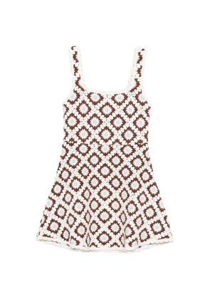 Maje pattern mini dress - Brown