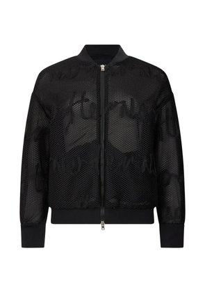 Herno mesh zip-up bomber jacket - Black