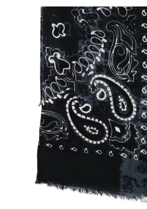 Destin Kezia fringed paisley scarf - Black
