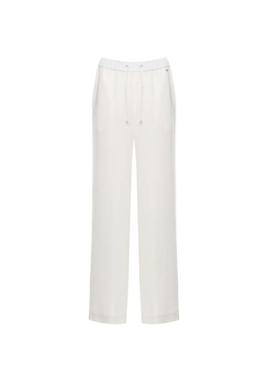 Herno drawstring-fastening palazzo pants - White