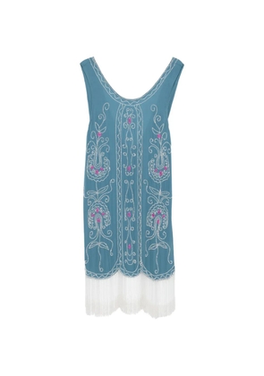 BODE beaded-embellishment midi dress - Blue