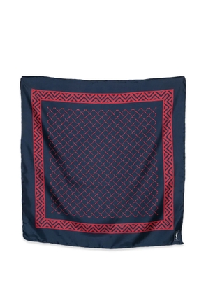 Saint Laurent Pre-Owned 1990s geometric scarf - Blue