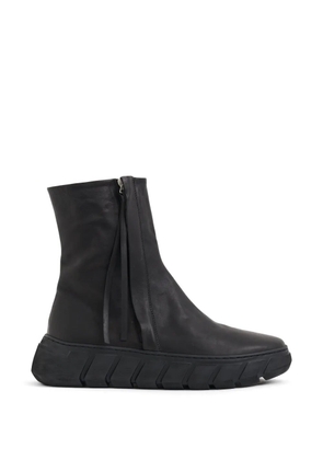 PURO zip leather ankle boot - Black
