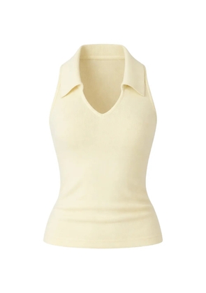 Reformation Austine collared knit top - Yellow