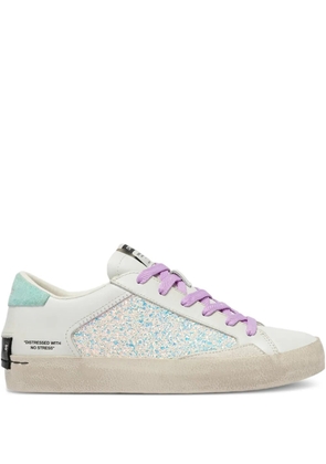 Crime London glittered sneakers - White
