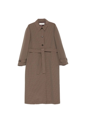 Róhe belted check coat - Brown
