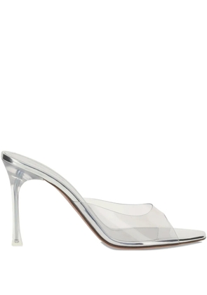 Amina Muaddi 95mm Alexa clear open-toe pumps - Neutrals