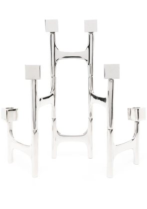 POLSPOTTEN plated-finish folded candle holder - Silver