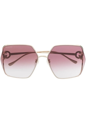 Gucci Eyewear oversized-frame tinted sunglasses - Gold