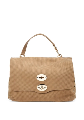 Zanellato small Postina studded shoulder bag - Neutrals