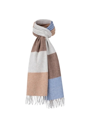 Chelsey Imports striped fringed scarf - Grey