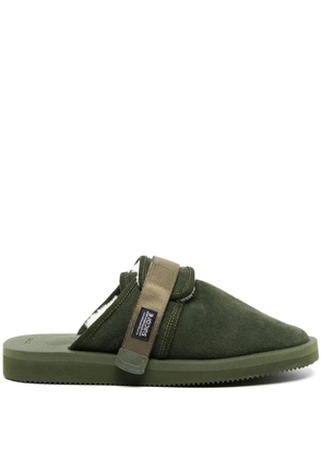 Suicoke Zavo-Mab shearling-lined slippers - Green