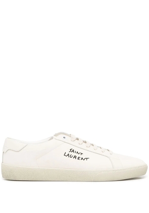 Saint Laurent classic SL/06 embroidered sneakers - White
