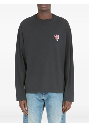 Maison Margiela floral-print long-sleeve T-shirt - Grey