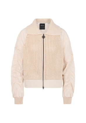 MARCCAIN knitted roll-neck jacket - Neutrals