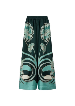 La DoubleJ floral print palazzo trousers - Green