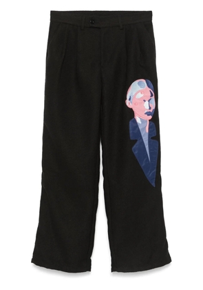 KidSuper patch-detail trousers - Black