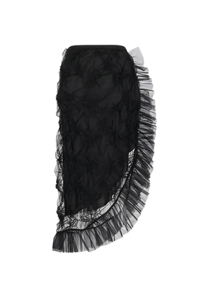 Blumarine ruffled tulle skirt - Black