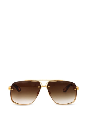 Maybach eyewear The King II titanium browline sunglasses - Gold