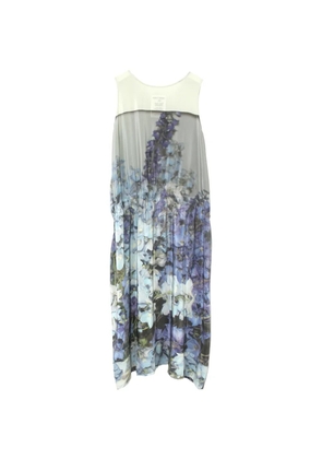 Anntian floral-print tie-waist midi dress - Blue