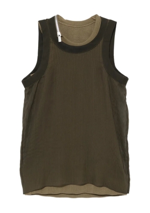 sacai pleated vest - Green