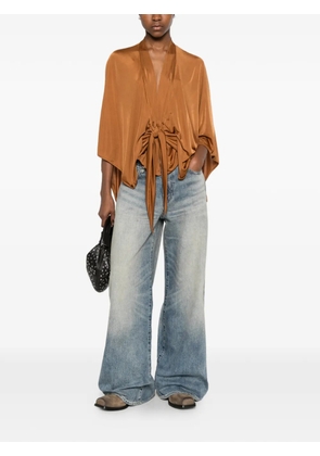 Rick Owens Lilies knot-detail blouse - Brown