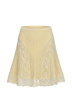 Self-Portrait lace skirt - Yellow