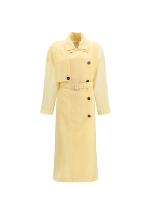 Sportmax Spsfata belted buttoned trench coat - Yellow