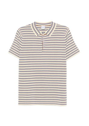 ASPESI striped-pattern knit polo shirt - Neutrals
