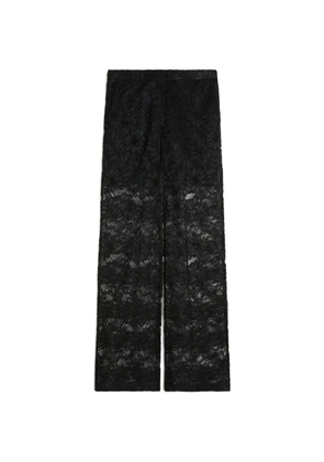 Sportmax floral-lace trousers - Black