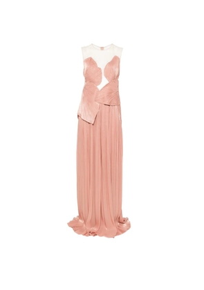 Costarellos Serenne pleated gown - Pink