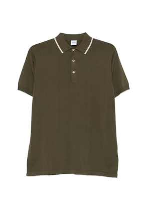 ASPESI contrast-collar knit polo shirt - Green