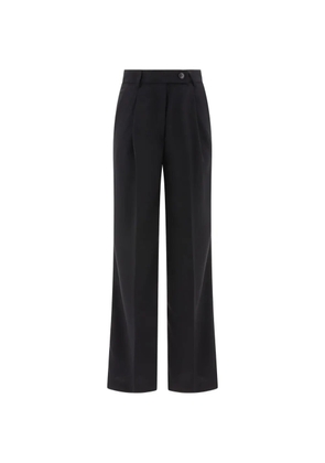 Fit pressed-crease trousers - Black