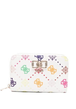 GUESS USA Emelie logo-plaque wallet - White